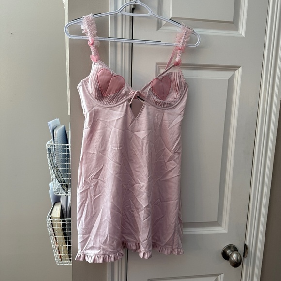 New! For Love And Lemons Heart Slip Pink 45042 - Picture 6 of 15